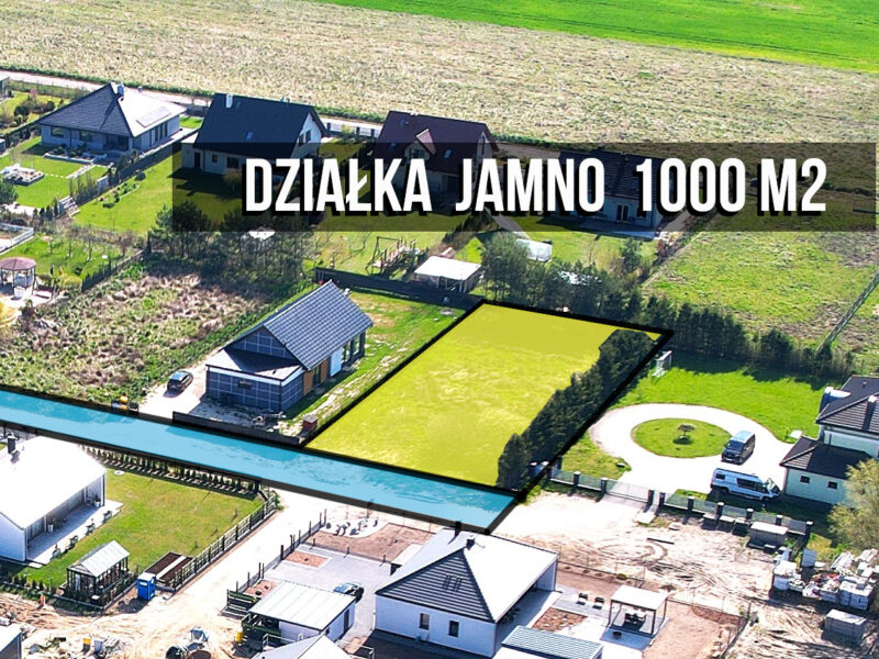 Działka budowlana Jamno ul. Promowa 1000 m2 (woda, gaz, prąd)